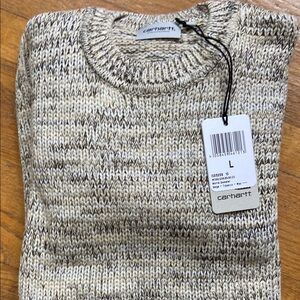 Carhartt Knit Sweater in Cream and Brown